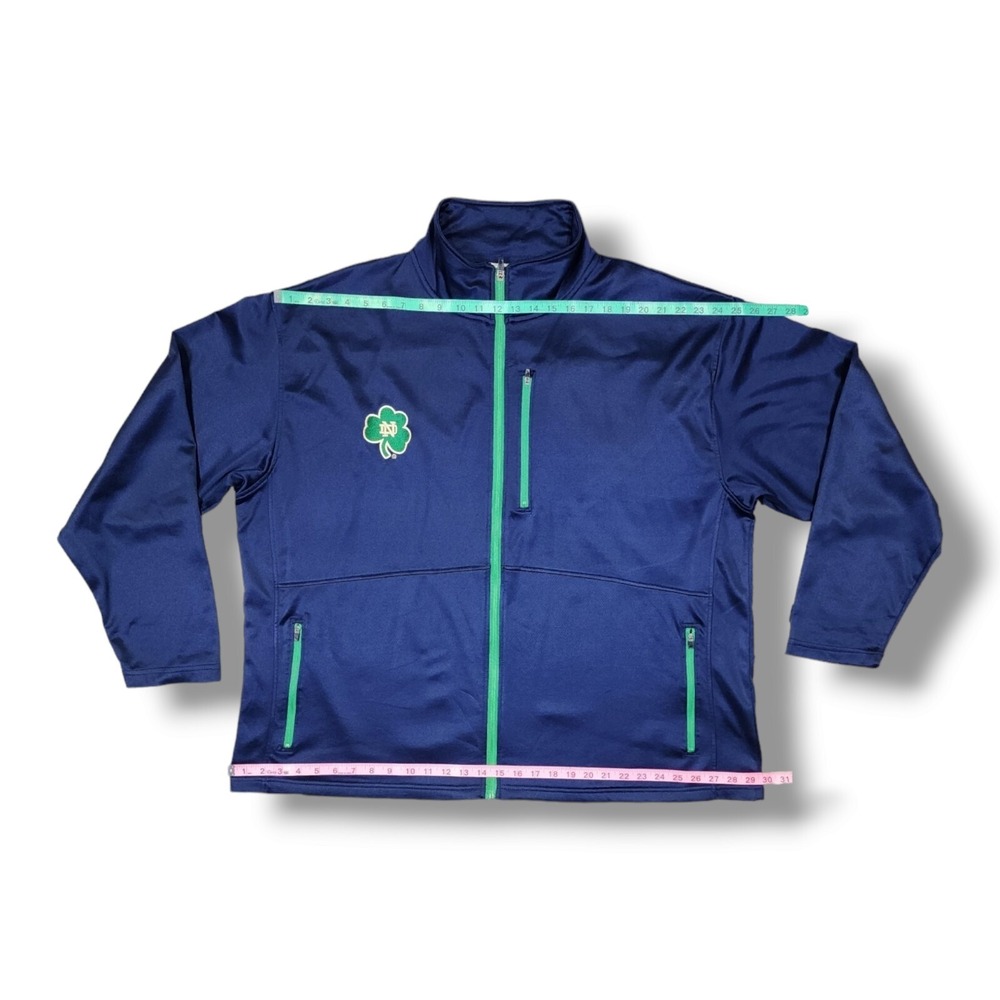 Rivalry Threads 91 Norte Dame Blue Embroidered Zip Up Light‎ Jacket Men's 2XL - Picture 4 of 14